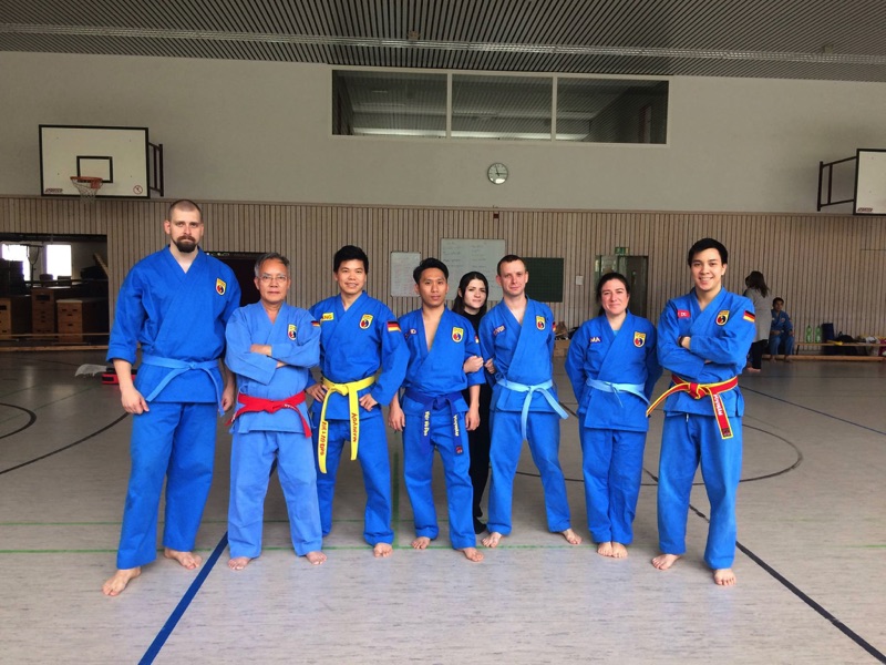 Training with master Chieu and master Du the day before the event